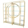 Стеллаж Z0152-31#, стекло, нержавеющая сталь, gold, ROOMERS FURNITURE