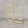 Стеллаж Z0152-31#, стекло, нержавеющая сталь, gold, ROOMERS FURNITURE
