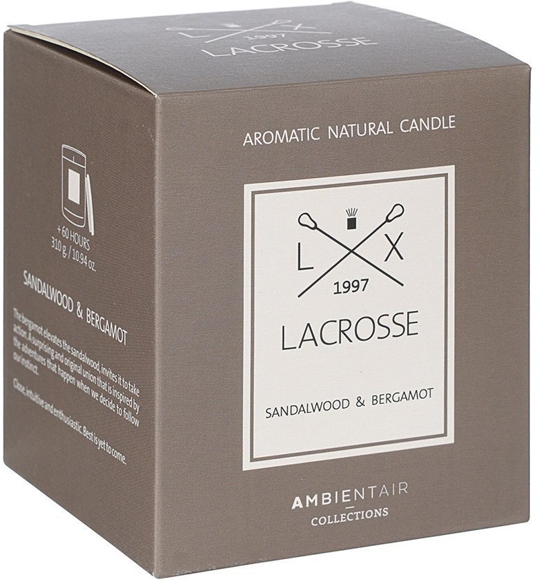 Свеча ароматическая lacrosse, Сандал и бергамот (новая), 60 ч (75016)