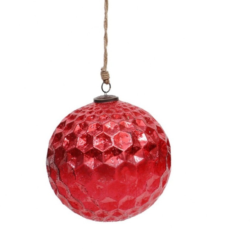 Новогодняя игрушка ND-79C, 20, стекло, Red, ROOMERS FURNITURE