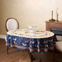 Скатерть овальная &quot;passage&quot;160х220см ,бежевый, 100% хлопок,твил, пропитка Lefard (850-758-41)