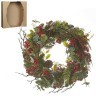 Венок украшенный с ягодами 10*50см зеленый (83540)