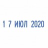 Датер-мини месяц буквами оттиск 22х4 мм синий Trodat 4820 корпус черный 235581 (89611)