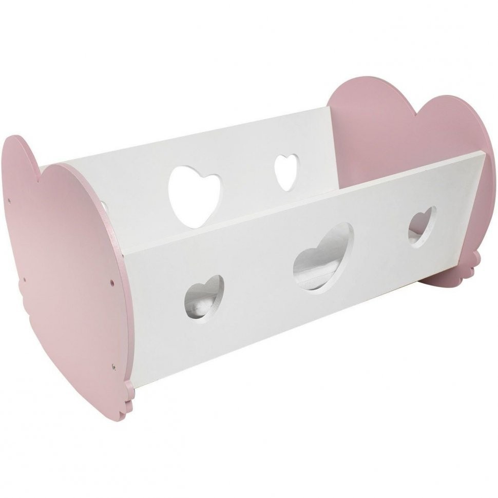 Кроватка-люлька для кукол Мини, цвет: нежно-розовый (PFD120-33M)