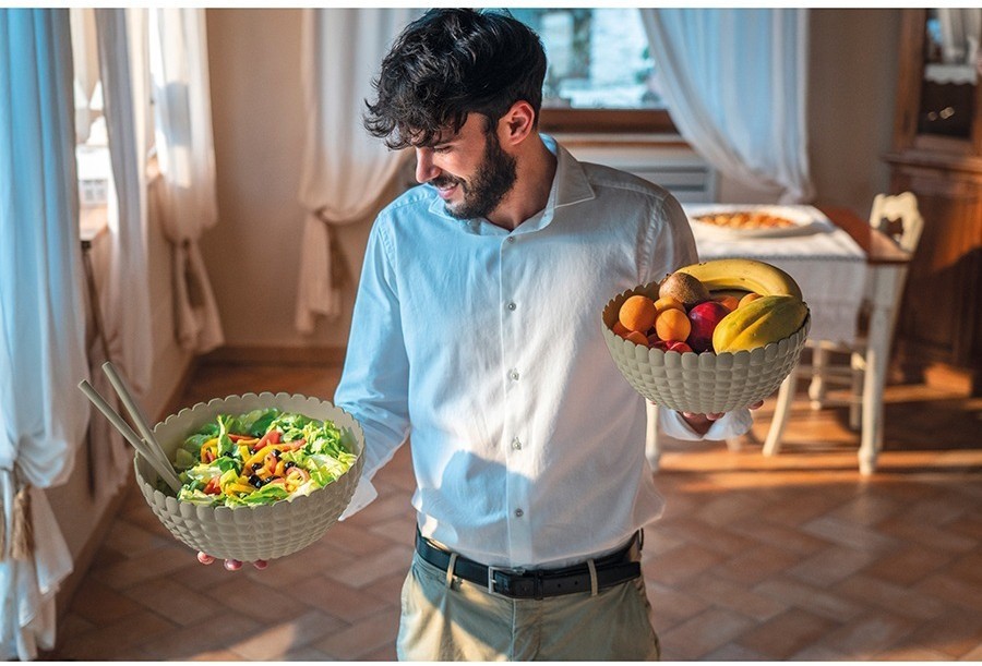 Салатник tiffany, 5 л, серо-бежевый (75613)