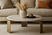 Стол журнальный мраморный d100*45см (TT-00014986)