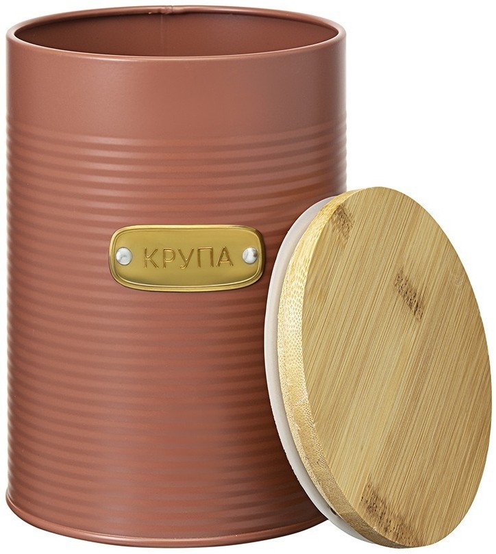 Банка для хранения крупы irmel, 2,5 л, терракота (78380)