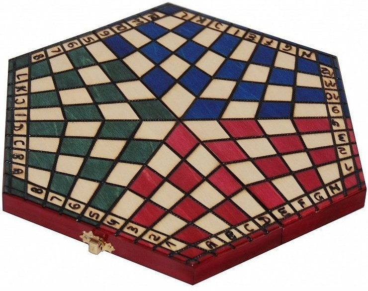 Шахматы "На троих" малые (Польша, дерево, 28х16х4 см), Madon (31128)