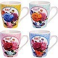 Набор кружек 340 мл 4 шт Flowers Style LORAINE (24448-Н1)
