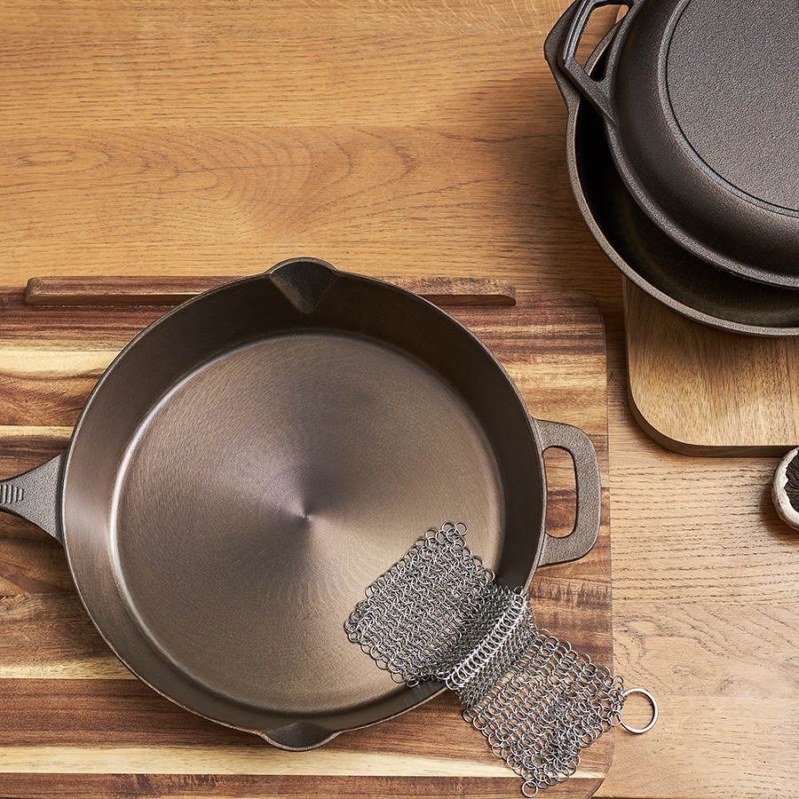 Сковорода чугунная brasen с масляной полировкой, D25 см (77852)