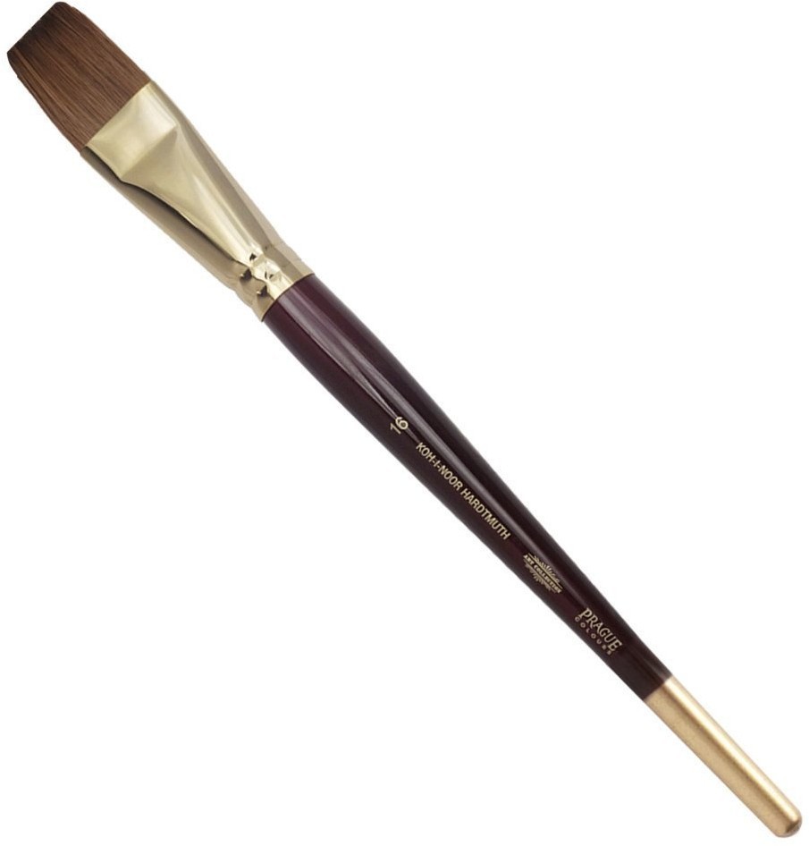 Кисть художественная KOH-I-NOOR колонок плоская №16 короткая ручка 9936016010BL (1) (65056)