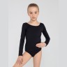 Купальник гимнастический Alica, длинный рукав, полиамид, черный, детский (784249)