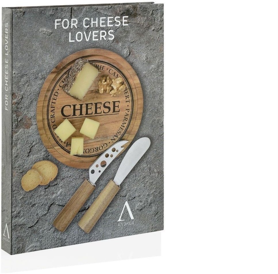Andrea House Подарочный набор из 2 ножей и доски для сыра CC65020