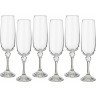 Набор бокалов для шампанского  из 6 шт. "джулия" 180 мл..высота=21 см. Crystalex Cz (674-448)