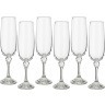 Набор бокалов для шампанского  из 6 шт. "джулия" 180 мл..высота=21 см. Crystalex Cz (674-448)