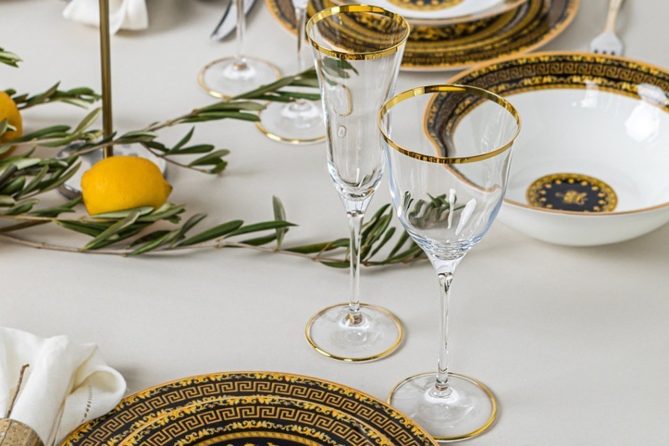 Набор бокалов для шампанского Сабина золото, 0,175 л, 6 шт - SM-4155/G Same