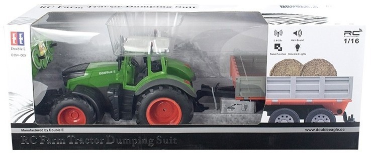 Радиоуправляемый фермерский трактор с прицепом Double E 1:16 2.4G (E354-003)