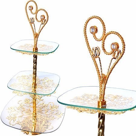 Конфетница 3х ярус. ВАНЕССА-ПРЕМИУМ.LR (30423)