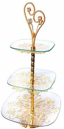 Конфетница 3х ярус. ВАНЕССА-ПРЕМИУМ.LR (30423)