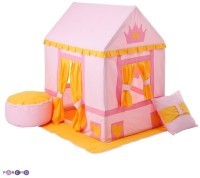 Текстильный домик-палатка с пуфиком для девочек &quot;Дворец Три Короны&quot; (PCR116)