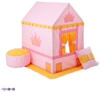 Текстильный домик-палатка с пуфиком для девочек &quot;Дворец Три Короны&quot; (PCR116)