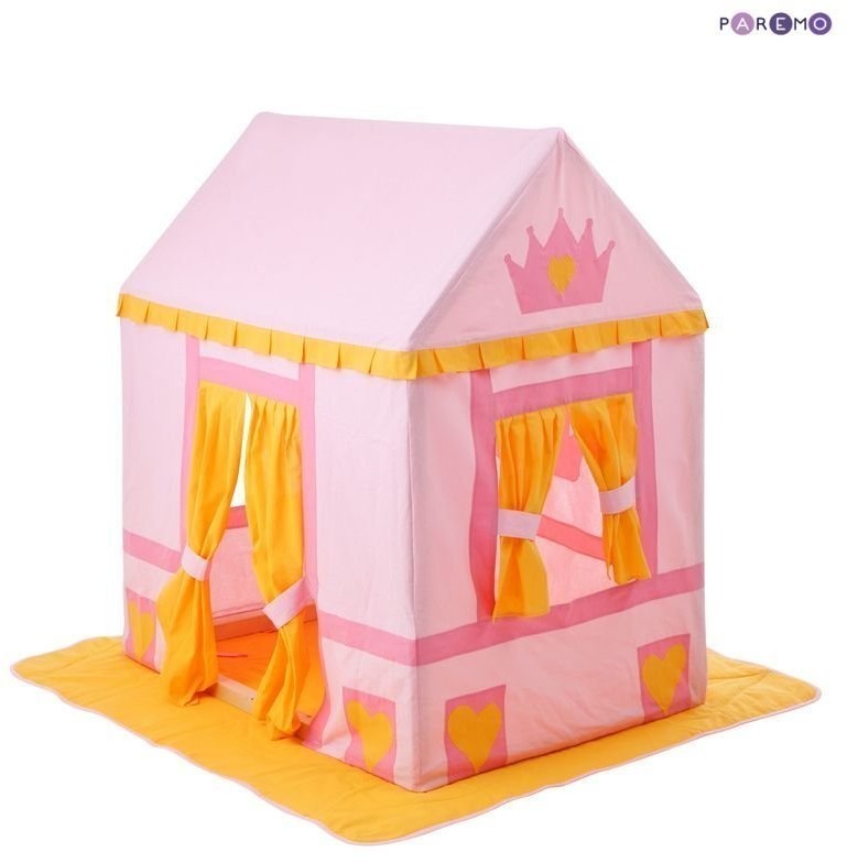 Текстильный домик-палатка с пуфиком для девочек "Дворец Три Короны" (PCR116)
