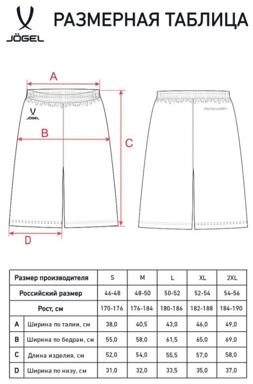 Шорты баскетбольные JÖGEL DIVISION PerFormDRY RBF 2S Shorts, синий (2119000)