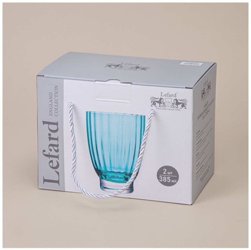 Набор стаканов для воды/сока из 2 шт "mirage" emerald 385 мл Lefard (693-025)