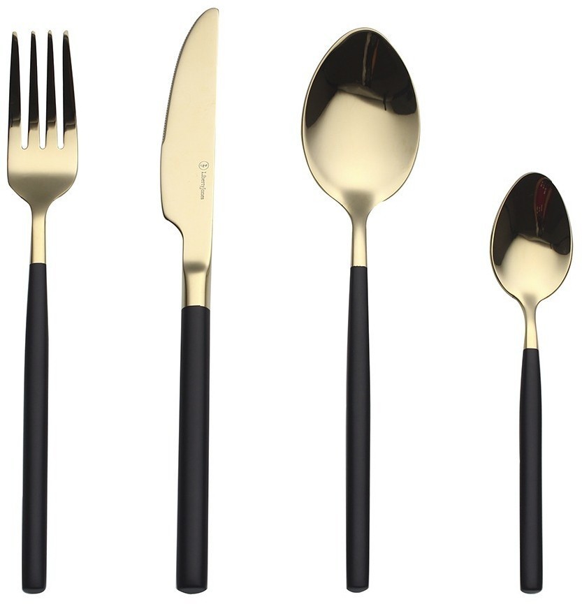 Набор столовых приборов duality, золотистые, 16 пред. (76626)