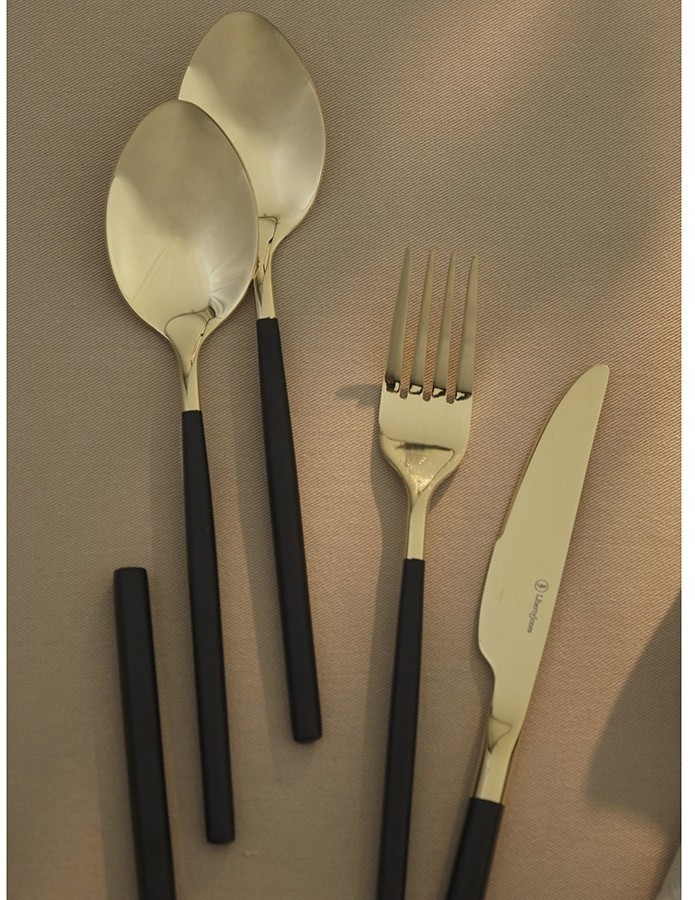 Набор столовых приборов duality, золотистые, 16 пред. (76626)