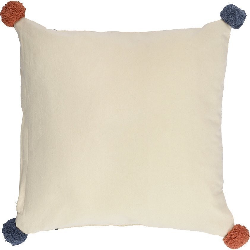 Чехол на подушку в этническом стиле с помпонами и вышивкой Птицы из коллекции ethnic, 45х45 см (69849)