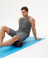 Ролик массажный Starfit FA-528, EVA/PVC, 33x14 cм, низкая жесткость, синий/красный (2109354)