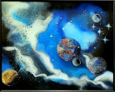 Картина Космос 1 с кристаллами Swarovski (2283)