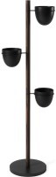 Подставка для растений floristand, черная/темный орех, 3 горшка (69938)