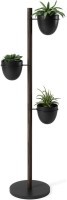 Подставка для растений floristand, черная/темный орех, 3 горшка (69938)