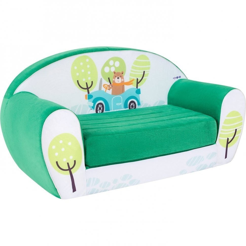 Раскладной бескаркасный (мягкий) детский диван серии "Экшен", Путешественник, цвет Неон, Стиль 1 (PCR320-134)