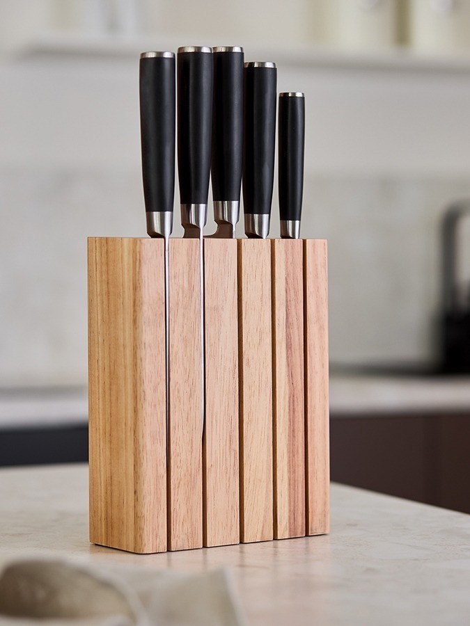 Подставка для ножей hevea, светлое дерево (78699)