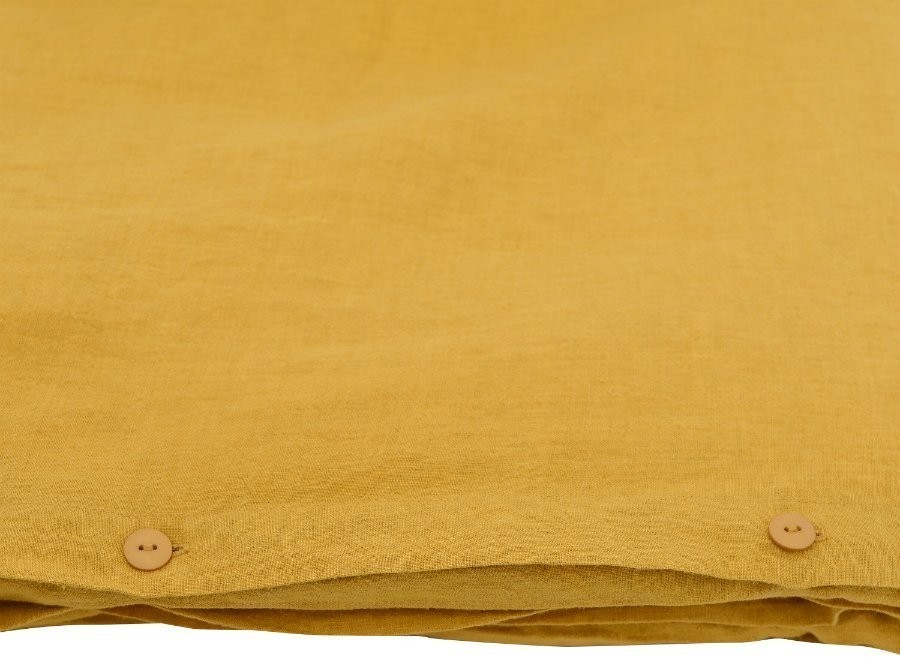 Пододеяльник изо льна горчичного цвета essential, 200х200 см (63313)