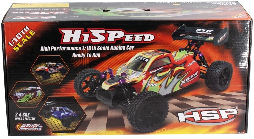 Радиоуправляемый автомобиль для дрифта HSP Flying Fish 1 LED фары 4WD 1:10 (94123T-12330-BL)