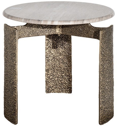 Стол журнальный мраморный d60*63см (TT-00014987)