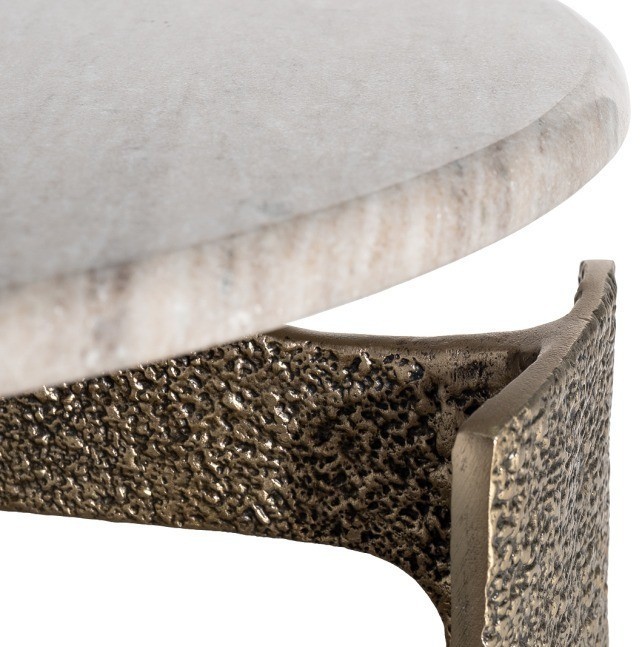 Стол журнальный мраморный d60*63см (TT-00014987)