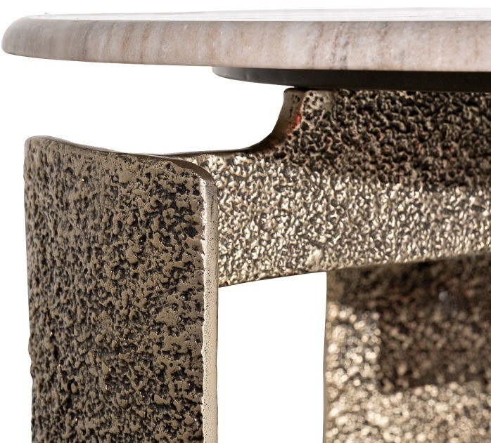 Стол журнальный мраморный d60*63см (TT-00014987)