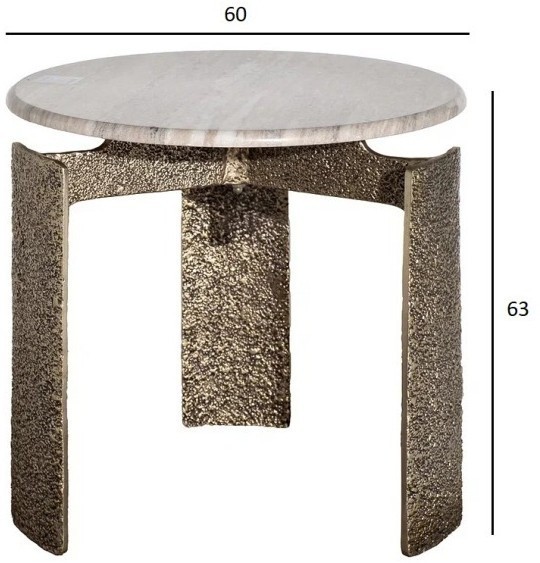 Стол журнальный мраморный d60*63см (TT-00014987)