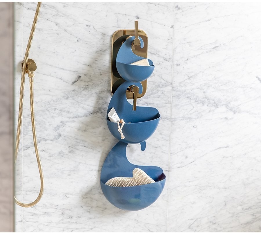 Органайзер для ванной surf xl, organic, синий (68374)