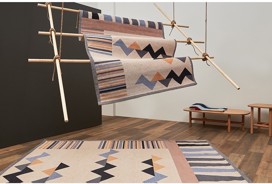 Ковер из хлопка по мотивам нанайских орнаментов из коллекции cultural heritage, 120х180 см (78513)