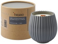 Свеча ароматическая с деревянным фитилём vetiver &amp; black cypress из коллекции edge, серый, 60 ч (75705)