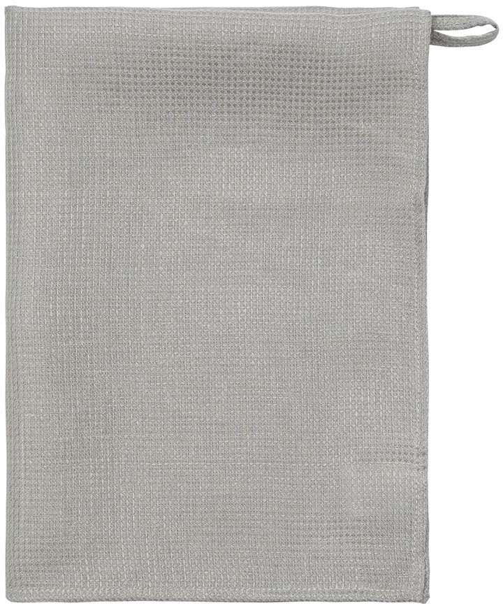 Набор из двух вафельных полотенец изо льна серого цвета из коллекции essential, 50х70 см (73591)