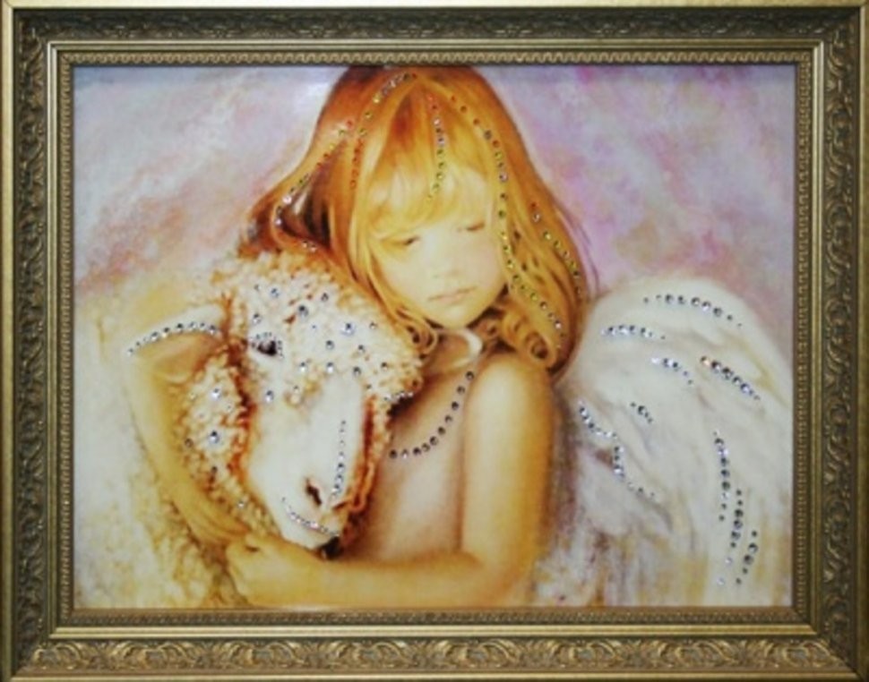 Картина Нежность с кристаллами Swarovski (1549)