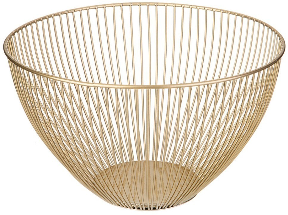 Корзина для фруктов золотая 24,5*24,5*14 см Agness (917-120)