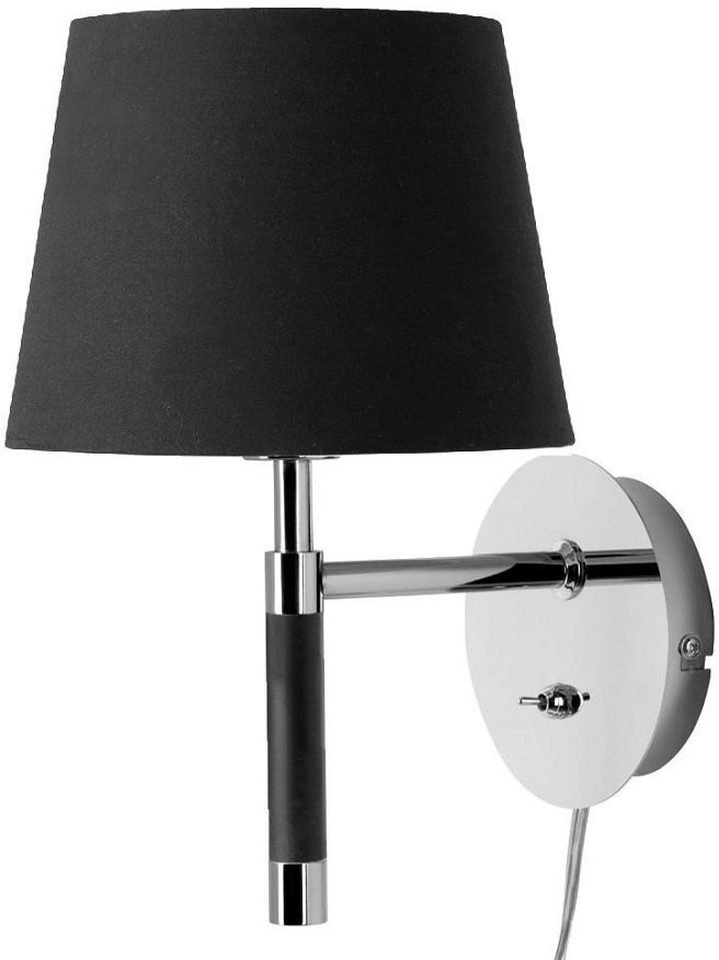 Лампа настенная venice, 28,5х22,5 см, черная, хром (67884)